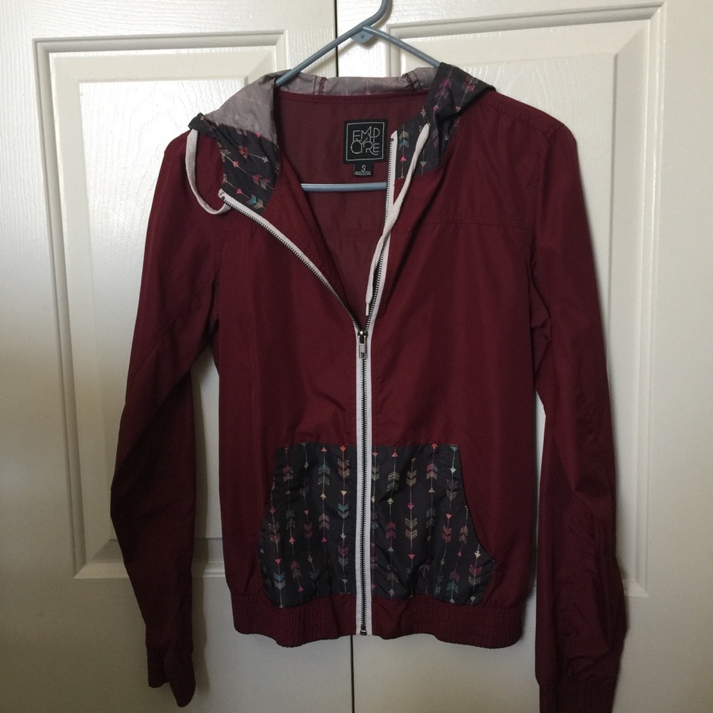 Burgundy Windbreaker